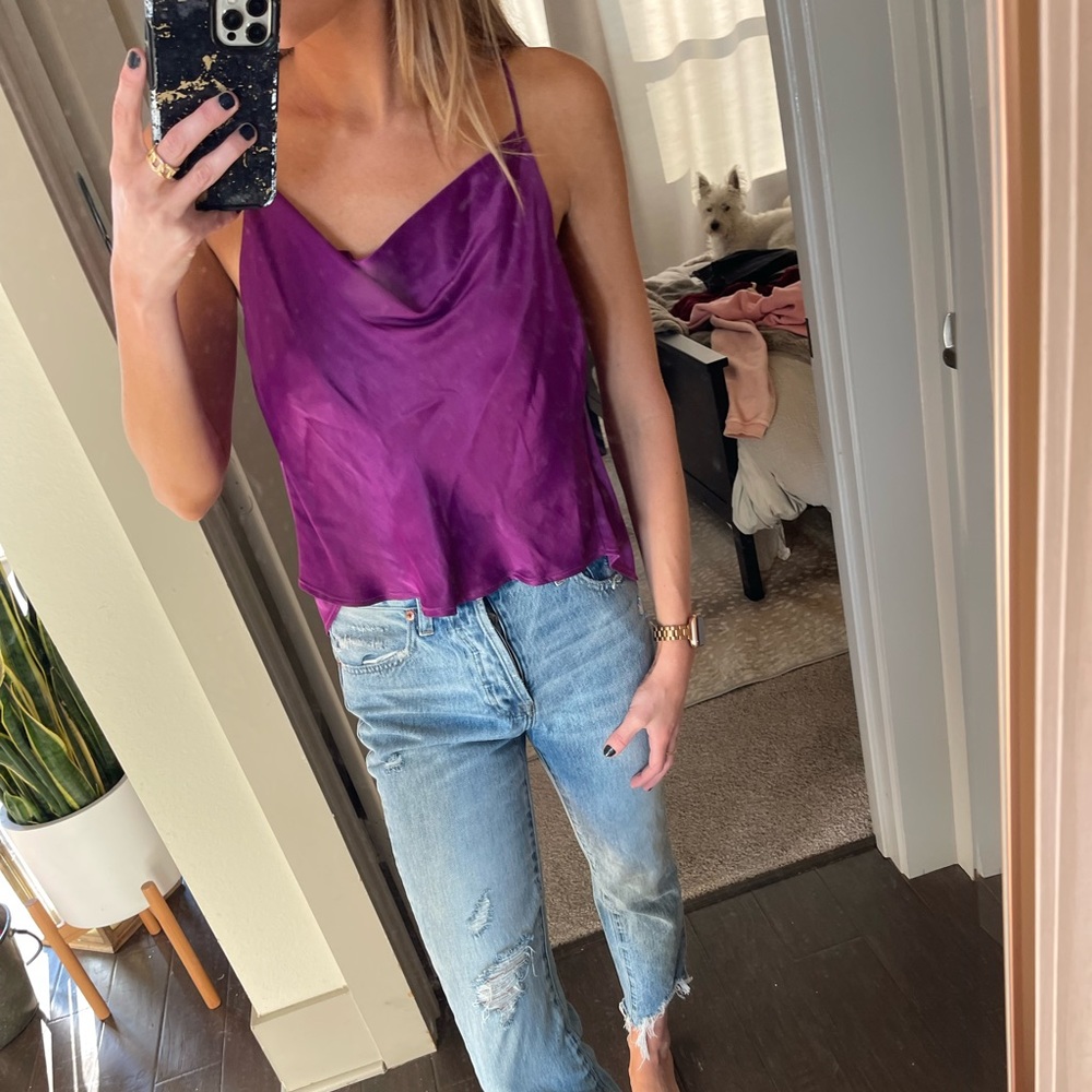 Zara purple top